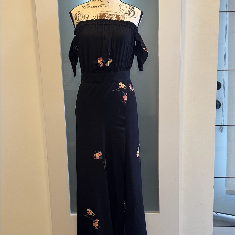 Flynn Skye Black Strapless Floral Dress